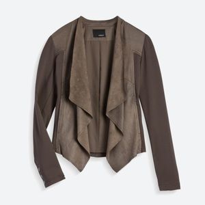 Olive faux leather jacket